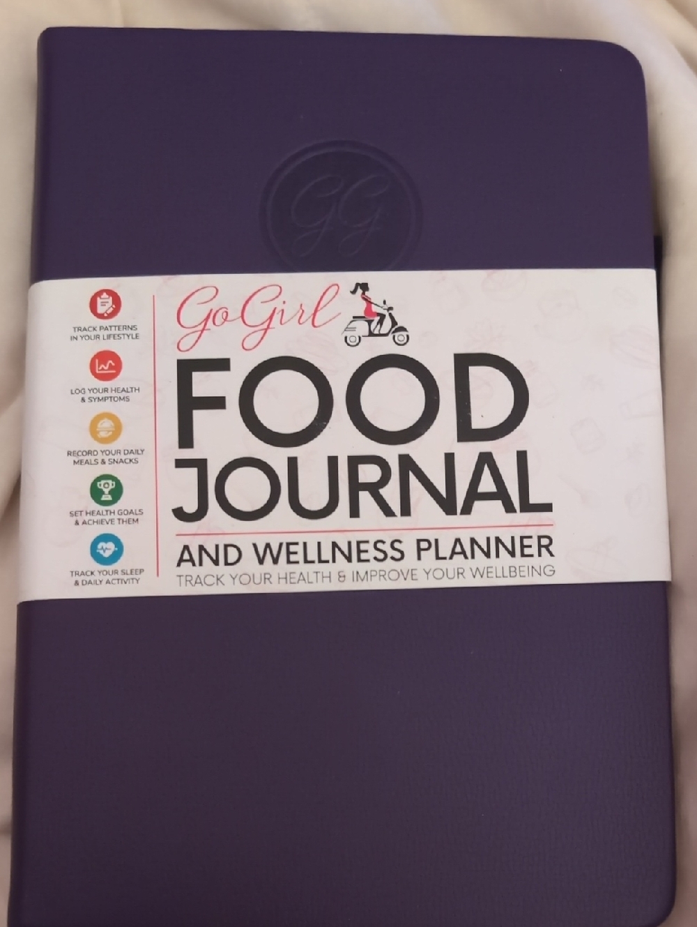 GoGirl Food Journal and Wellness Planner - Deep Purple